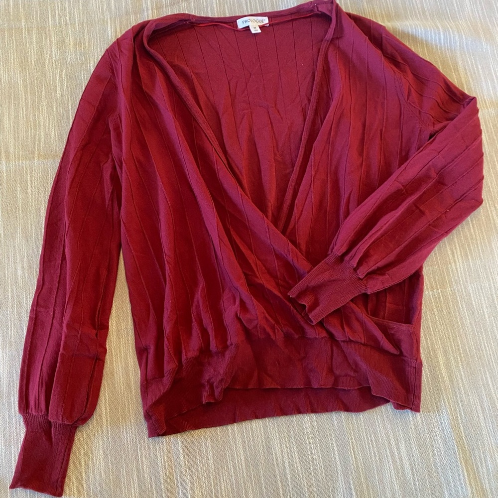 Prologue Faux Wrap Sweater